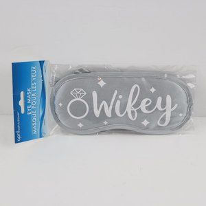 April Bath and Shower Wifey Bride Wedding Gray Eye Mask Blindfold Sleeping Aid